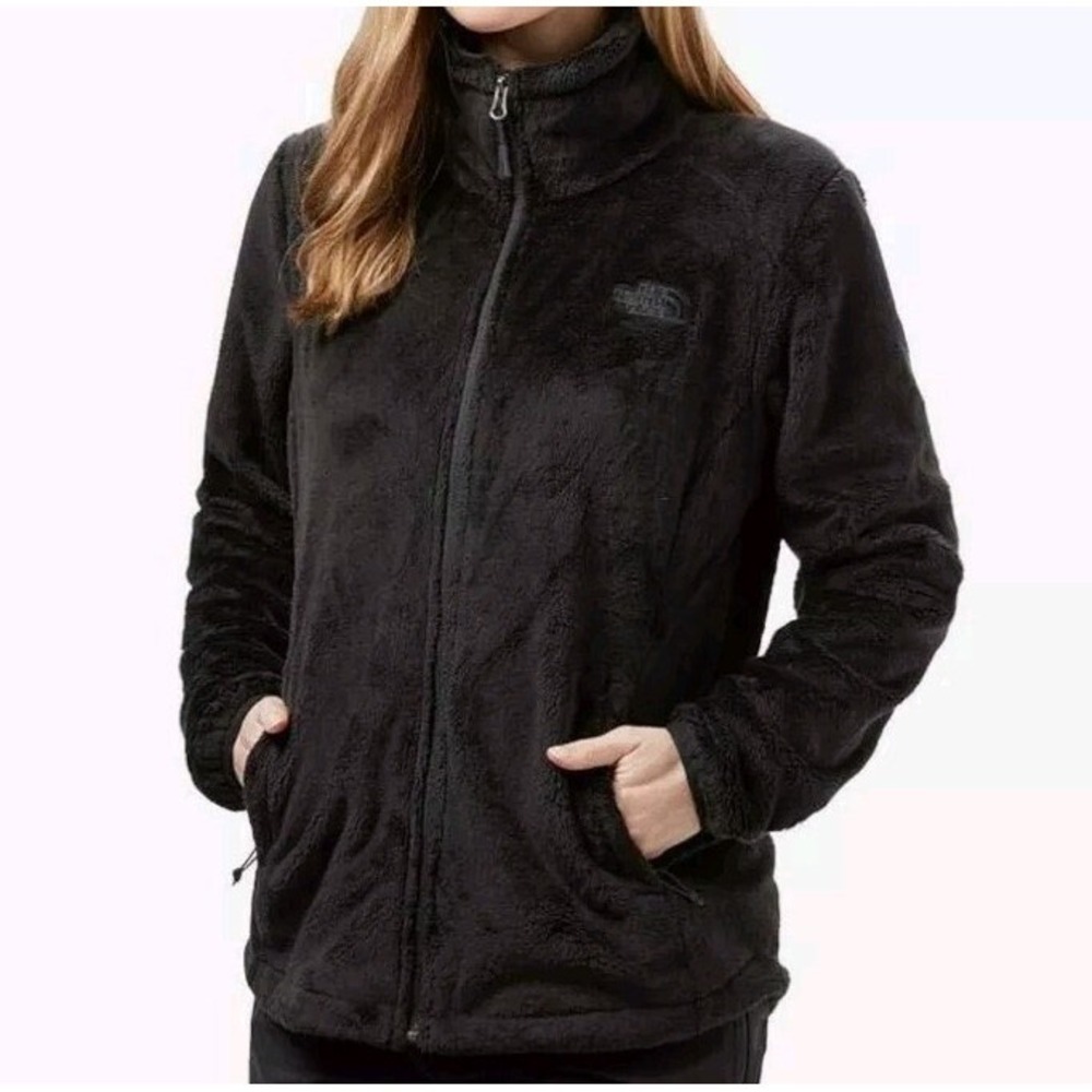 The North Face Osito Full Zip Fleece Jacket Women's S Soft Fuzzy Black - Picture 1 of 9